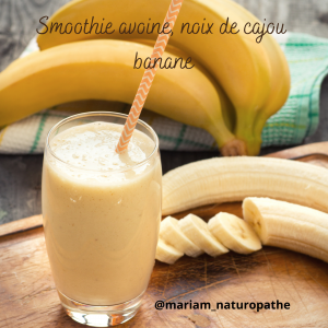 recette smoothie avoine banane cajou